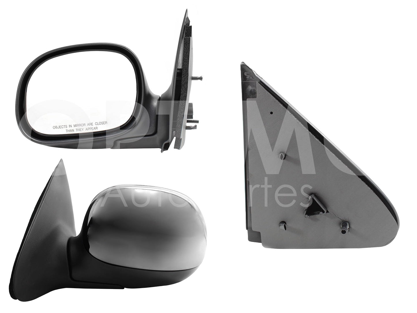 FORD F-150 1997 1998 1999 2000 2001 2002 2003 2004 2005 2006 2007 2008 ESPEJO IZQ MANUAL CROMO (LOBO 97-03/F-250 97-09)