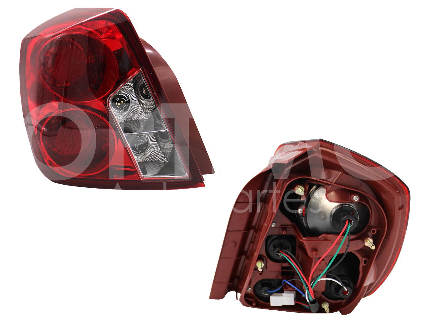 Calavera Izquierda Compatible con OPTRA 2006 2007 2008 2009 2010 C/ARNES (ROJO/BLANCO)