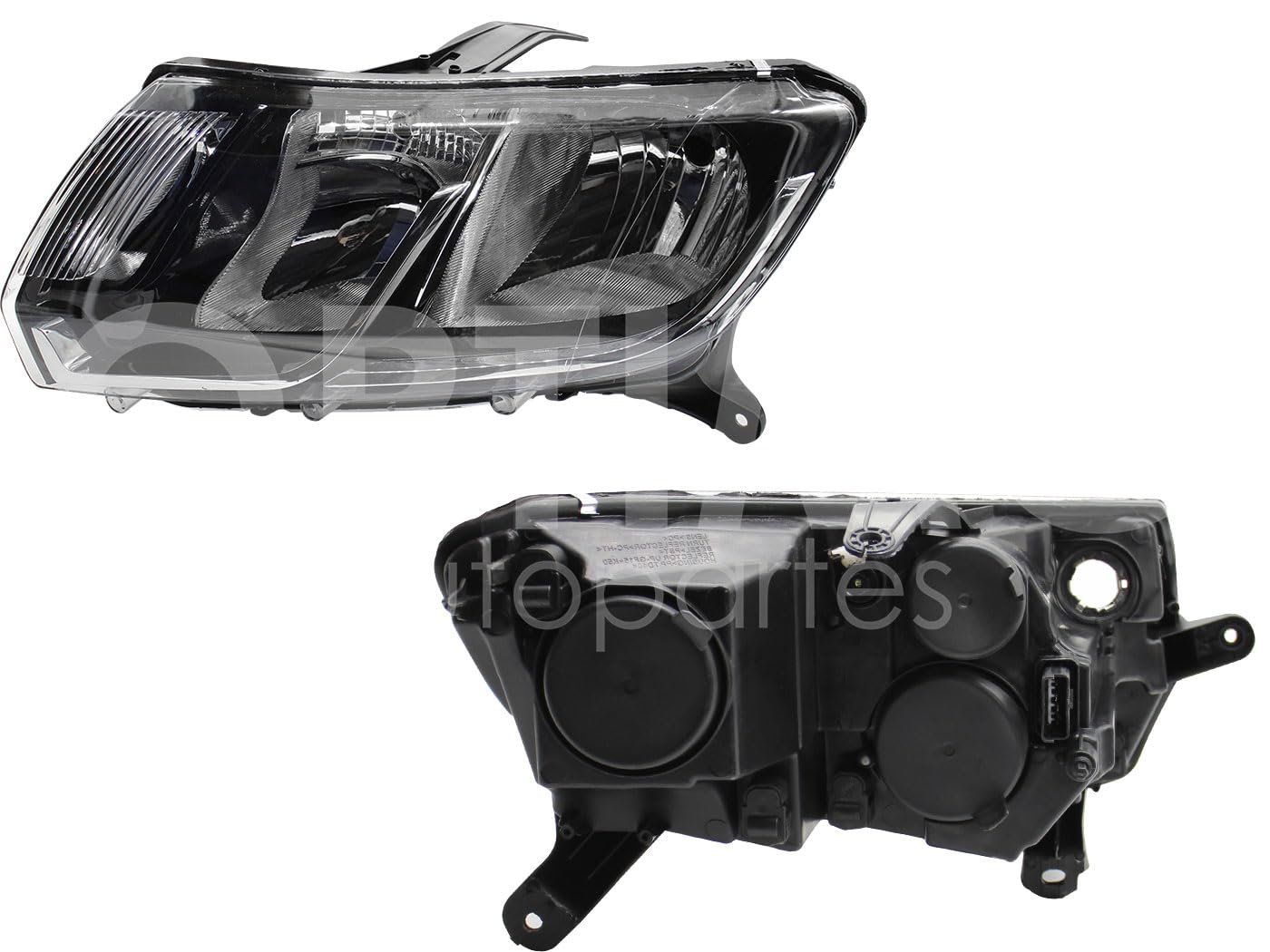 Faro Izquierdo Compatible con LOGAN 2015 2016 2017 2018 2019 F/CROMADO (5PINES) (SANDERO-STEPWAY 16-19)