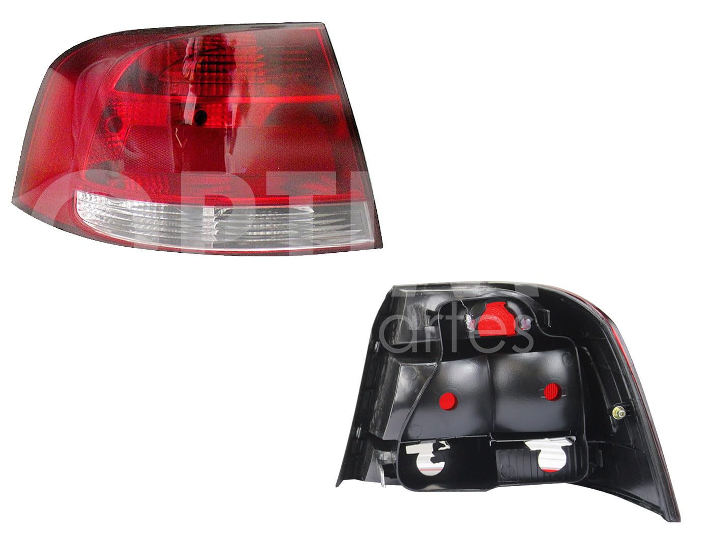 2008 - 2012 VOLKSWAGEN GOL SEDAN CALAVERA IZQ S/ARNES CLARA 4PTAS (ROJO/BLANCO)