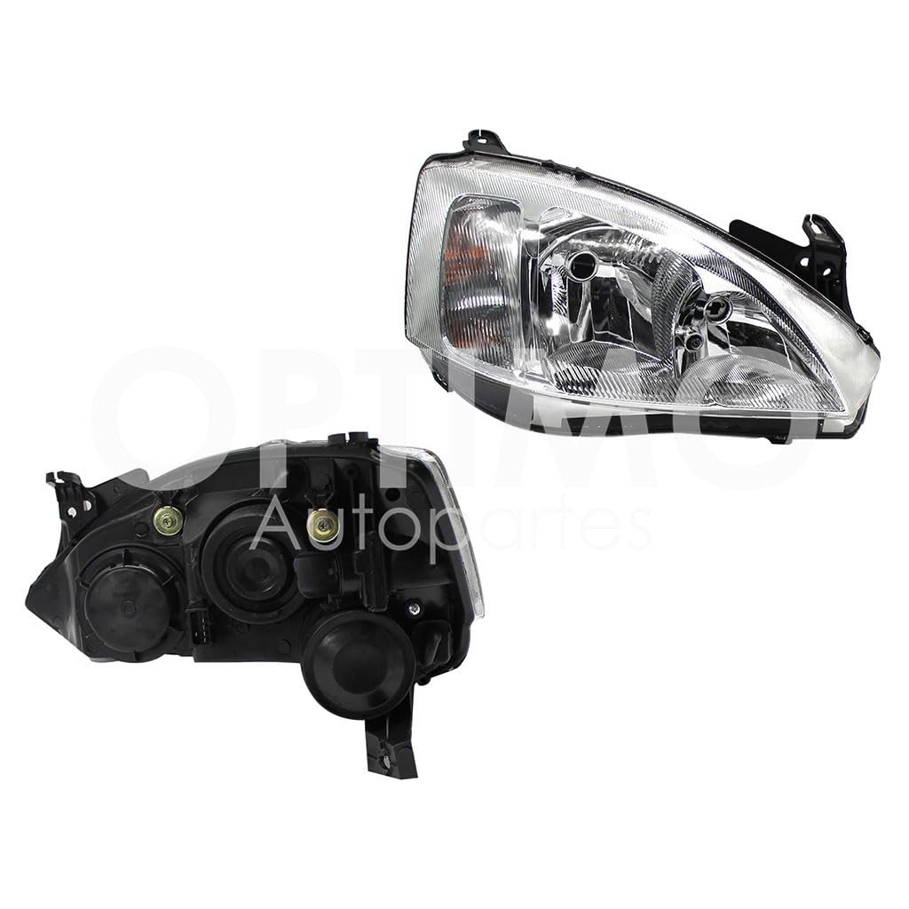 Faro Derecho Compatible con CORSA 2003 2004 2005 2006 2007 2008 F/CROMADO CUARTO RAYADO (TORNADO 04-11)