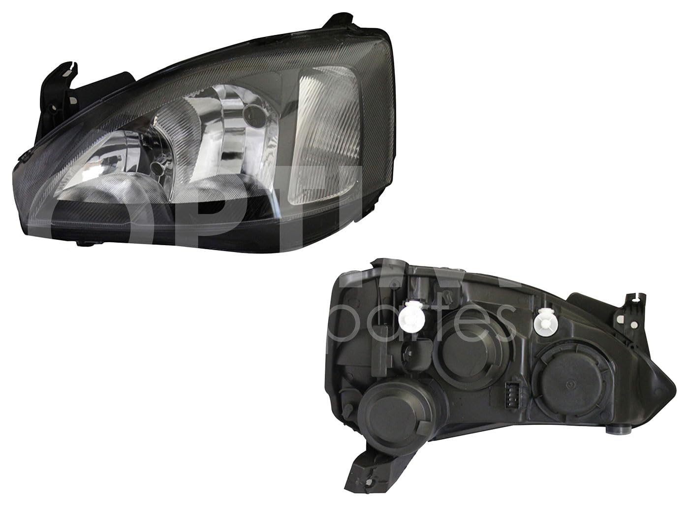 Faro Izquierdo Compatible con CORSA 2003 2004 2005 2006 2007 2008 F/NEGRO CUARTO RAYADO (TORNADO 04-11)