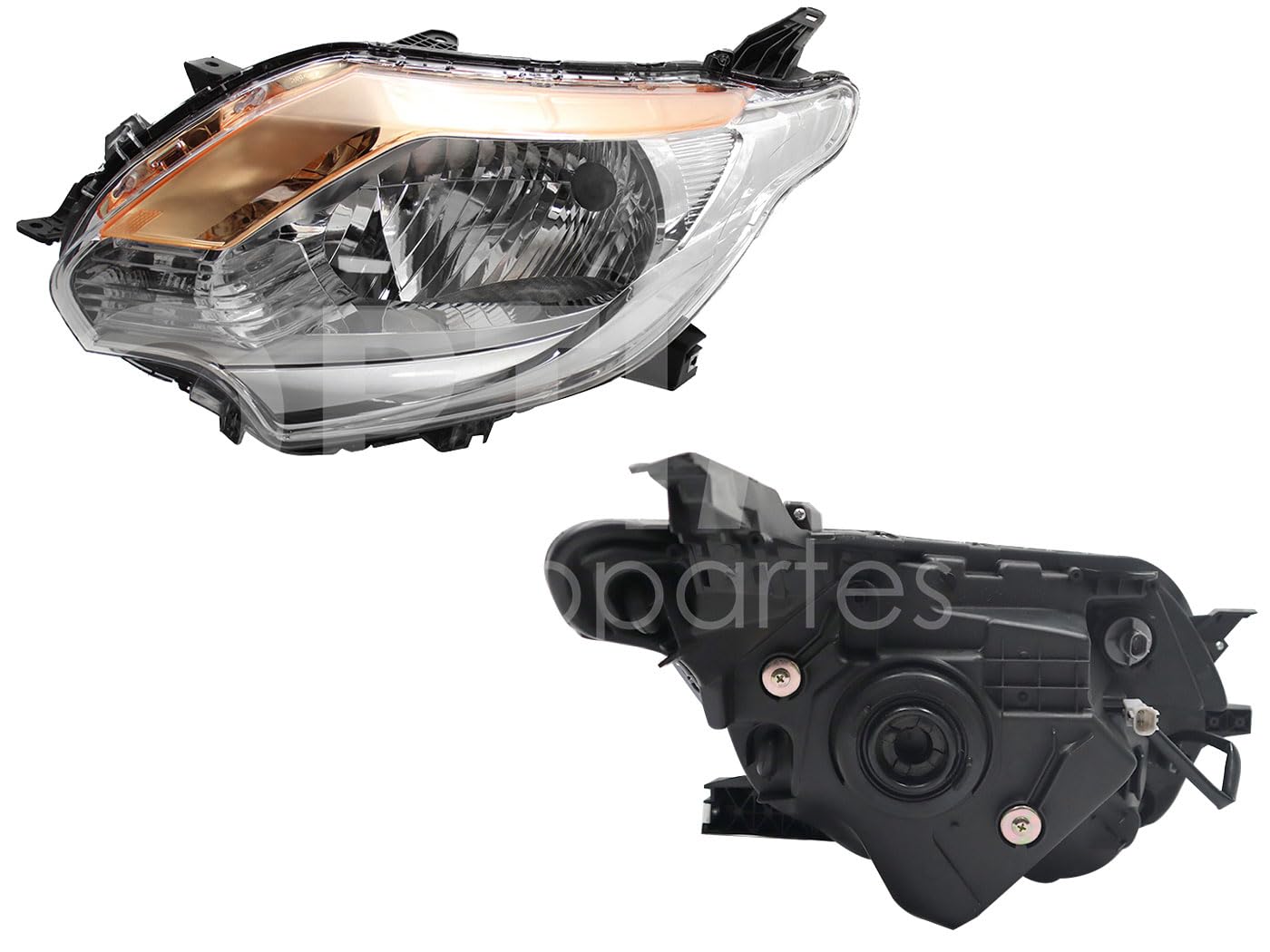 Faro Izquierdo Compatible con L200 2016 2017 2018 2019 F/CROMADO C/AMBAR