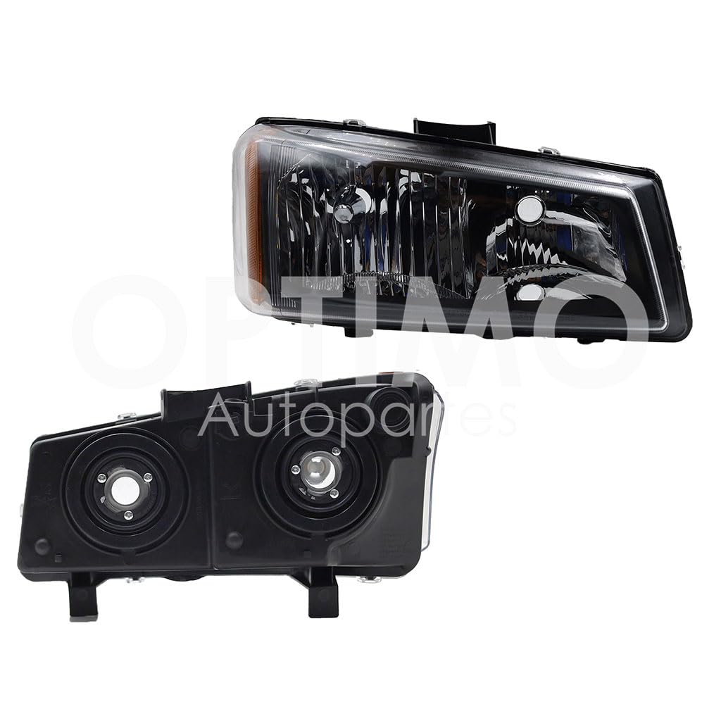 Faro Derecho Compatible con SILVERADO 1500/2500 2003 2004 2005 2006 F/NEGRO C/MICA AMBAR (SUBURBAN 04-06)