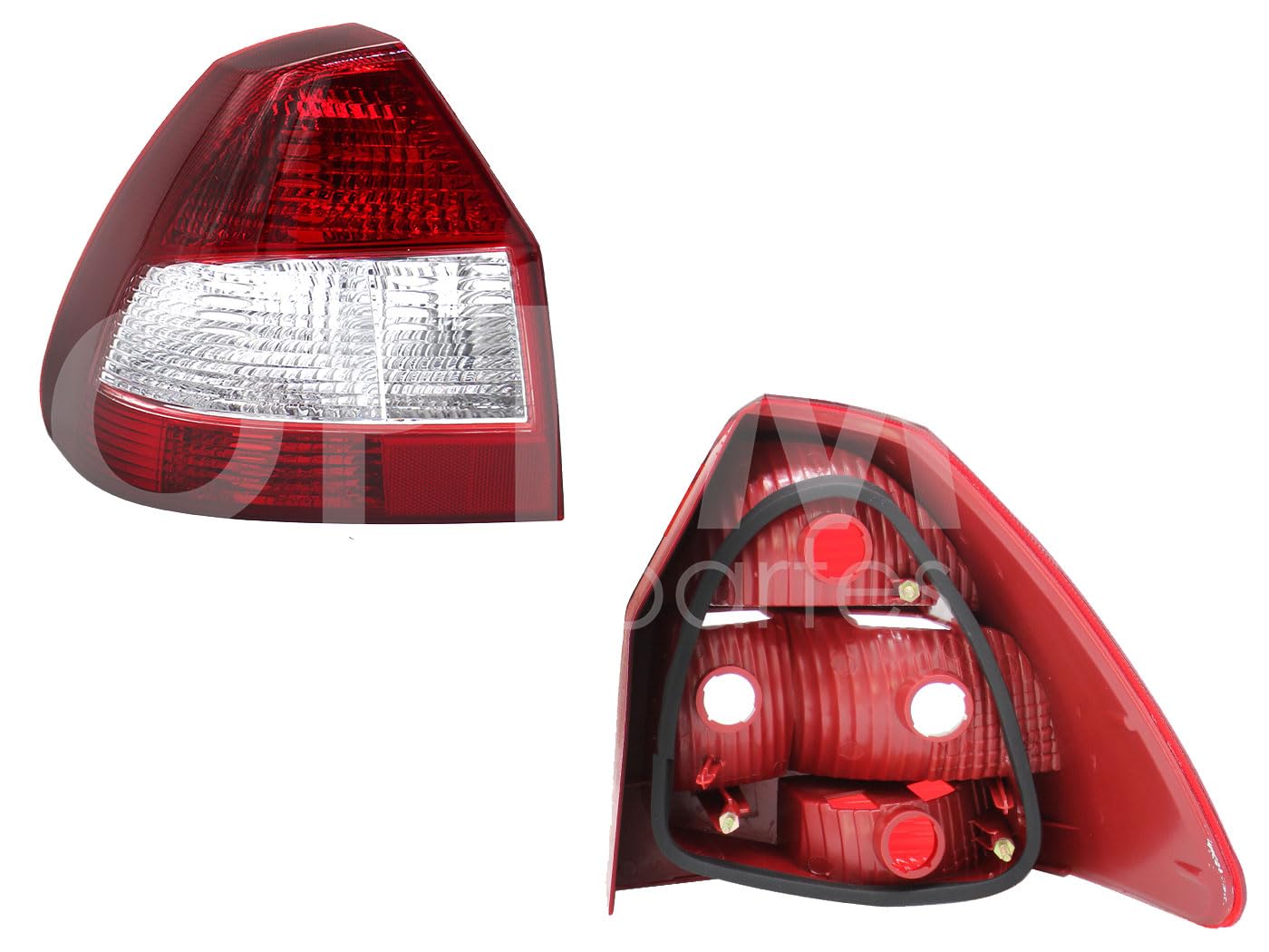 2005 - 2007 FORD FIESTA IKON CALAVERA IZQ S/ARNES (ROJO/BLANCO)