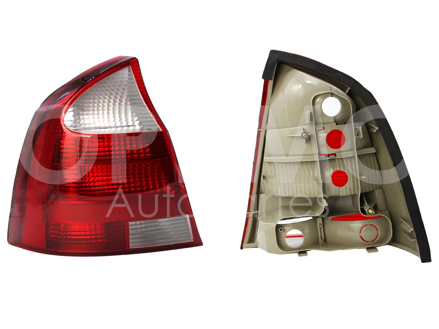 Calavera Izquierda Compatible con CORSA SEDAN 2003 2004 2005 2006 2007 2008 S/ARNES 4PTAS (ROJO/BLANCO)