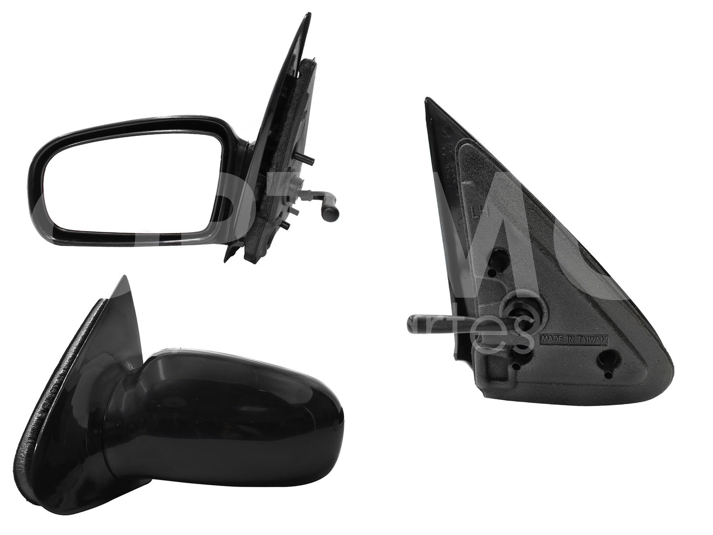 CHEVROLET CAVALIER SEDAN 1995 1996 1997 1998 1999 2000 2001 2002 2003 2004 2005 ESPEJO IZQ MANUAL NEGRO LISO S/CONTROL 4PTAS (SUNFIRE)