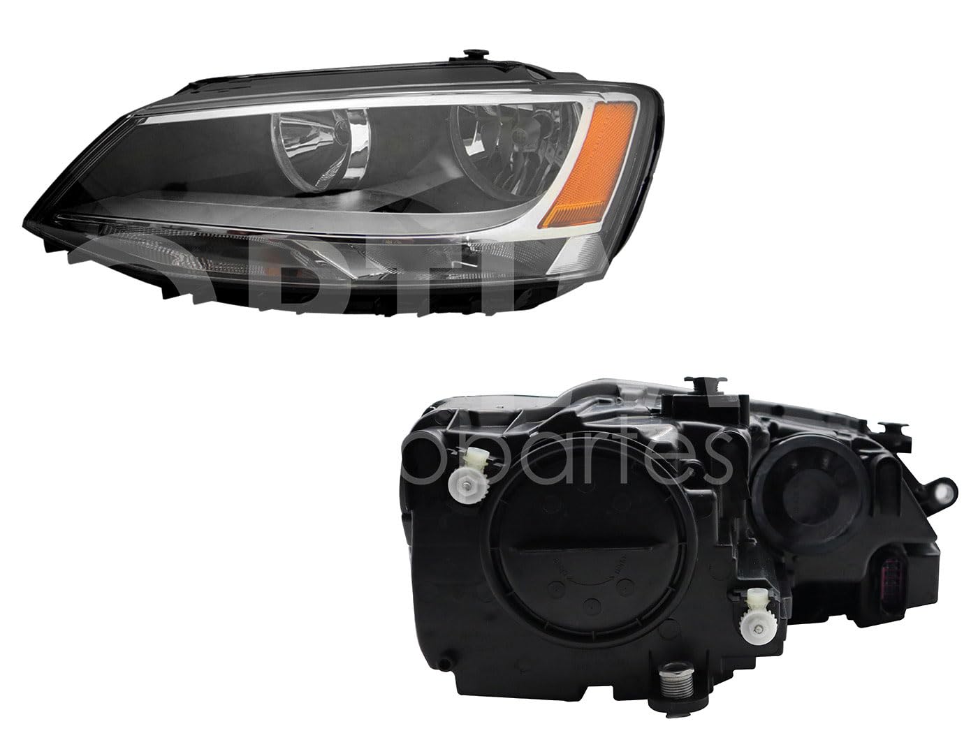 2010 - 2018 VOLKSWAGEN JETTA A6 BICENTENARIO FARO IZQ F/NEGRO P/1 CUARTO C/MICA AMBAR