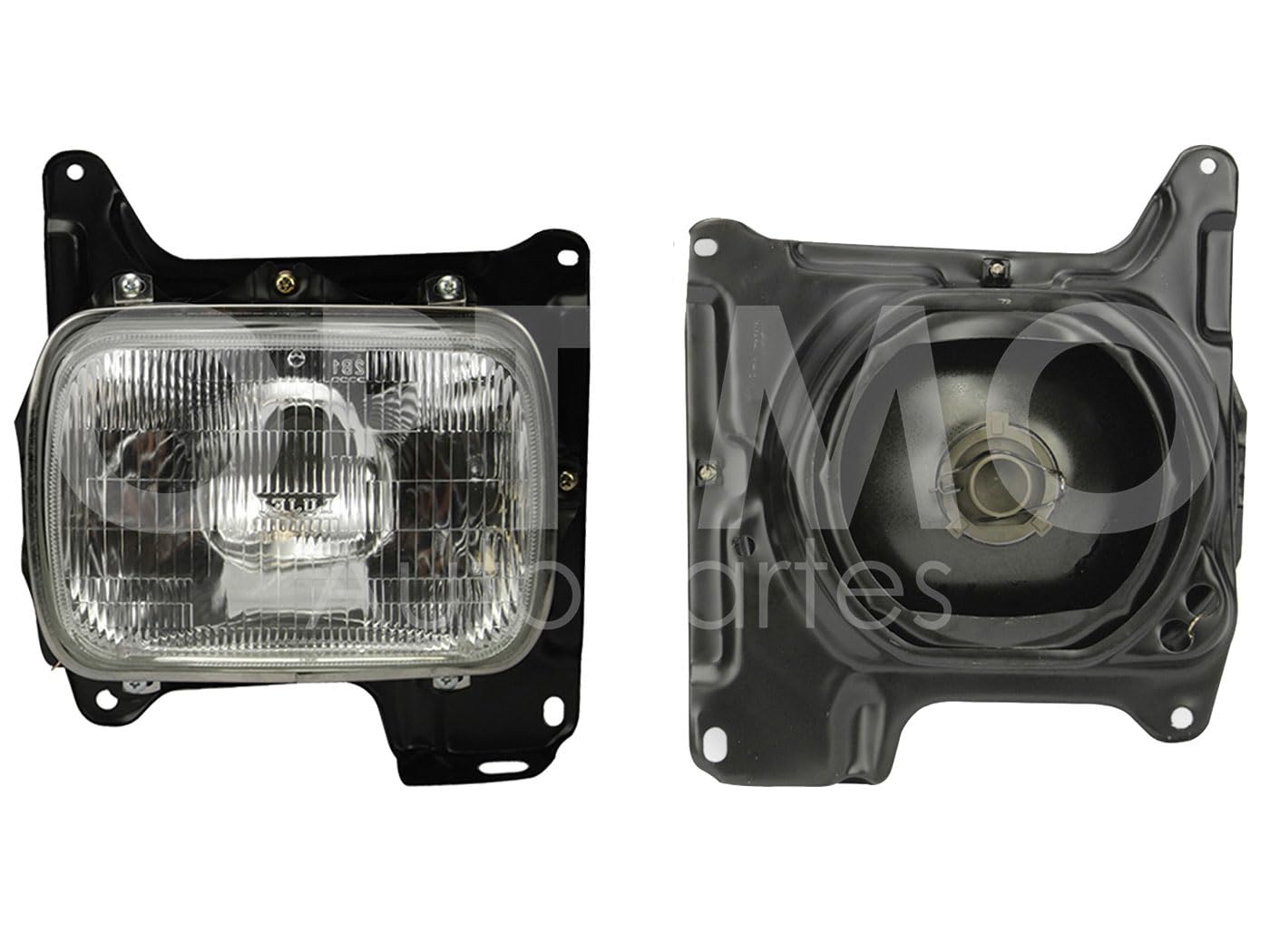 Faro Izquierdo Compatible con D-21 1994 1995 1996 1997 1998 1999 2000 2001 2002 2003 2004 2005 2006 2007 F/ RAYADO VIDRIO C/CARCAZA FOCO INTERCAMBIABLE