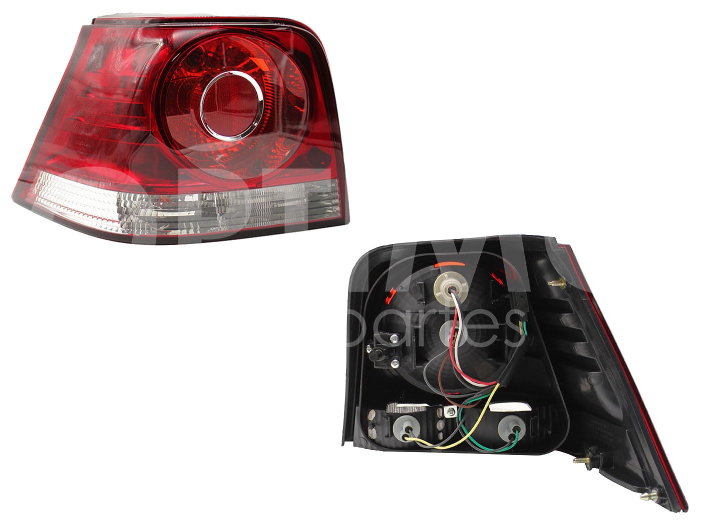 Calavera Izquierda Compatible con GOLF A4 SPORT 2005 2006 2007 S/ARNES CLARA LISO (ROJO/BLANCO/ROJO)