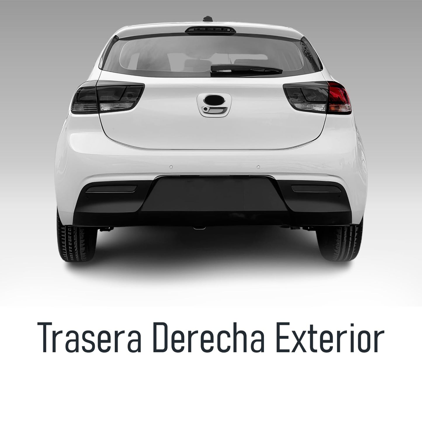 Calavera Exterior Derecha Compatible con Rio H-Back 5 Puertas 2018, 2019, 2020, 2021, 2022 y 2023 | Rojo Blanco | Sin Arnes (FCNA0121)