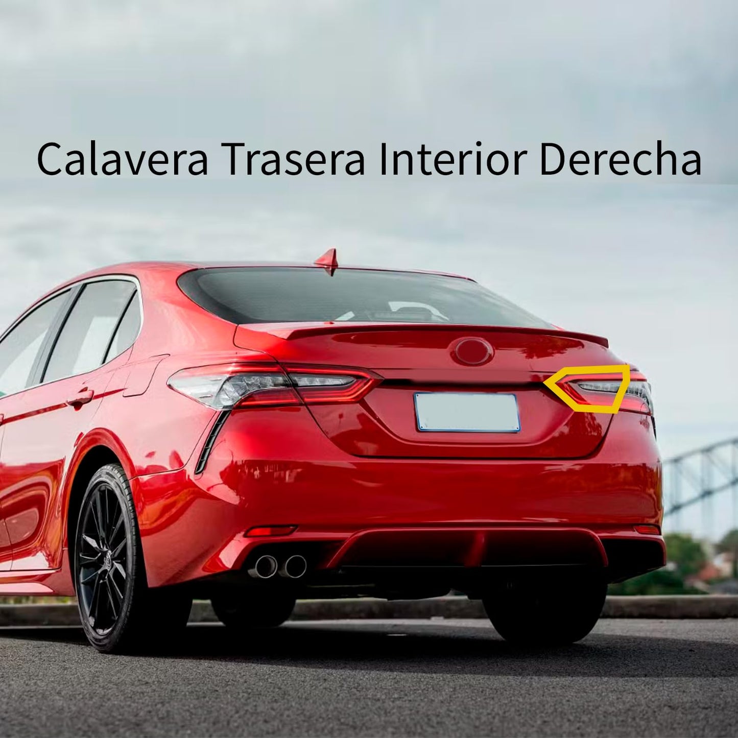 Calavera Derecha Interior Compatible con CAMRY 2018-2024 C/ARNES OSCURA (ROJO/BLANCO)