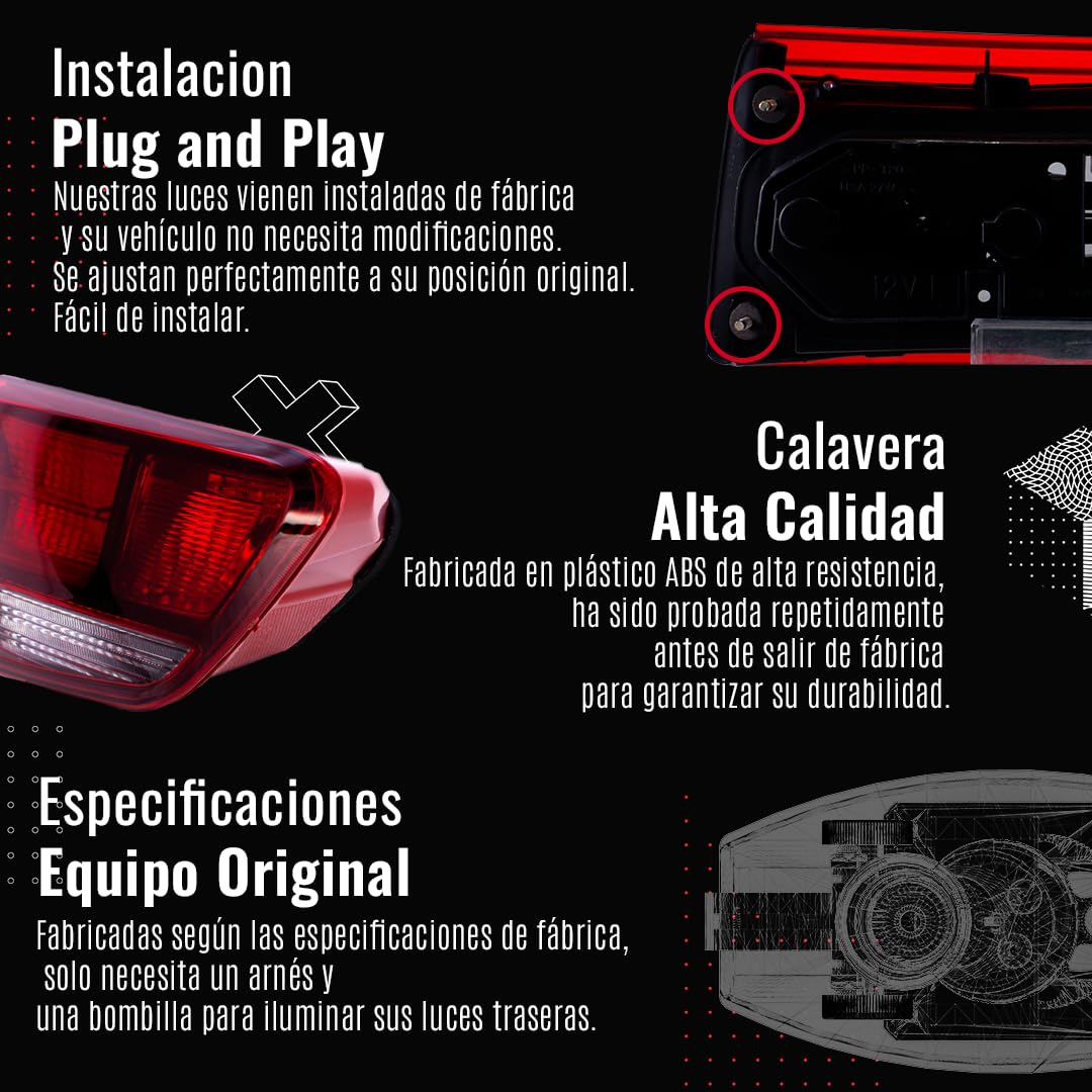 2020 - 2024 TOYOTA HIACE CALAVERA IZQ C/ARNES (ROJO/BLANCO/BLANCO)