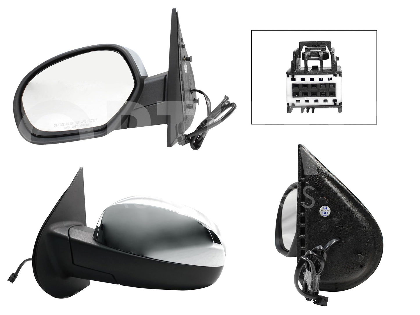 CHEVROLET SILVERADO/CHEYENNE 2007 2008 2009 2010 2011 2012 2013 ESPEJO IZQ ELECT CROMO C/DESEM (5PINES) (SUBURBAN-TAHOE-YUKON-SIERRA 07-13)