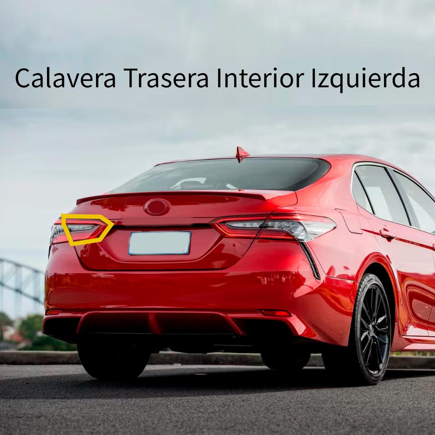 Calavera Izquierda Interior Compatible con CAMRY 2018-2024 C/ARNES OSCURA (ROJO/BLANCO)