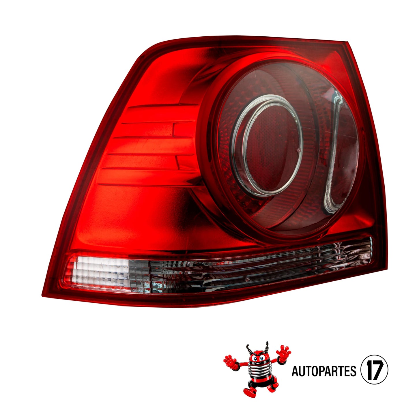 VOLKSWAGEN JETTA CLASICO 2008 2009 2010 2011 2012 2013 2014 2015 CALAVERA IZQ EXT C/ARNES CLARA (ROJO/BLANCO)
