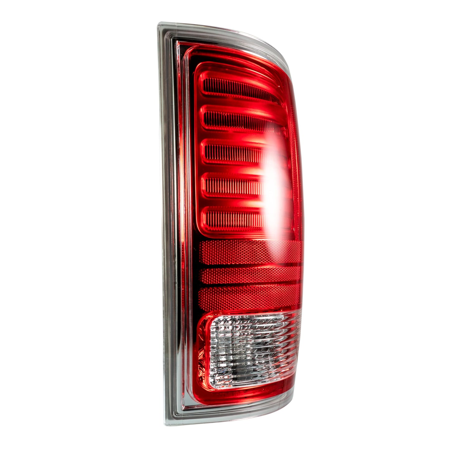 Calavera Derecha Compatible con RAM 1500/2500 2013 2014 2015 2016 2017 2018 C/ARNES C/LED FILO CROMO (BLANCO/ROJO)