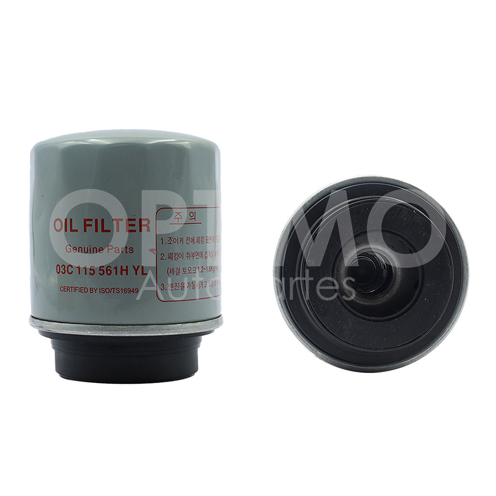 VOLKSWAGEN VENTO 1.6L GASOLINA 1997 1998 1999 2000 2001 2002 2003 2004 2005 FILTRO DE ACEITE C/ (POLO 13-22/TIGUAN/SHARAN/CADDY 1.2L/LEON/TOLEDO/AD A1)