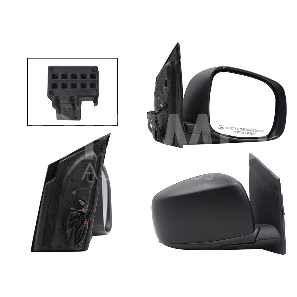CHRYSLER / DODGE GRAND CARAVAN 2008 2009 2010 2011 2012 2013 2014 2015 2016 ESPEJO DER ELECT NEGRO POROSO C/DESEMPAÑANTE (5PINES) (TOWN & COUNTRY 08-16)