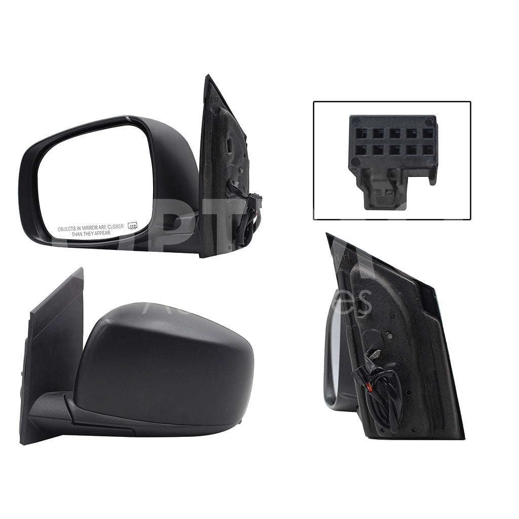CHRYSLER / DODGE GRAND CARAVAN 2008 2009 2010 2011 2012 2013 2014 2015 2016 ESPEJO IZQ ELECT NEGRO POROSO C/DESEMPAÑANTE (5PINES) (TOWN & COUNTRY 08-16)