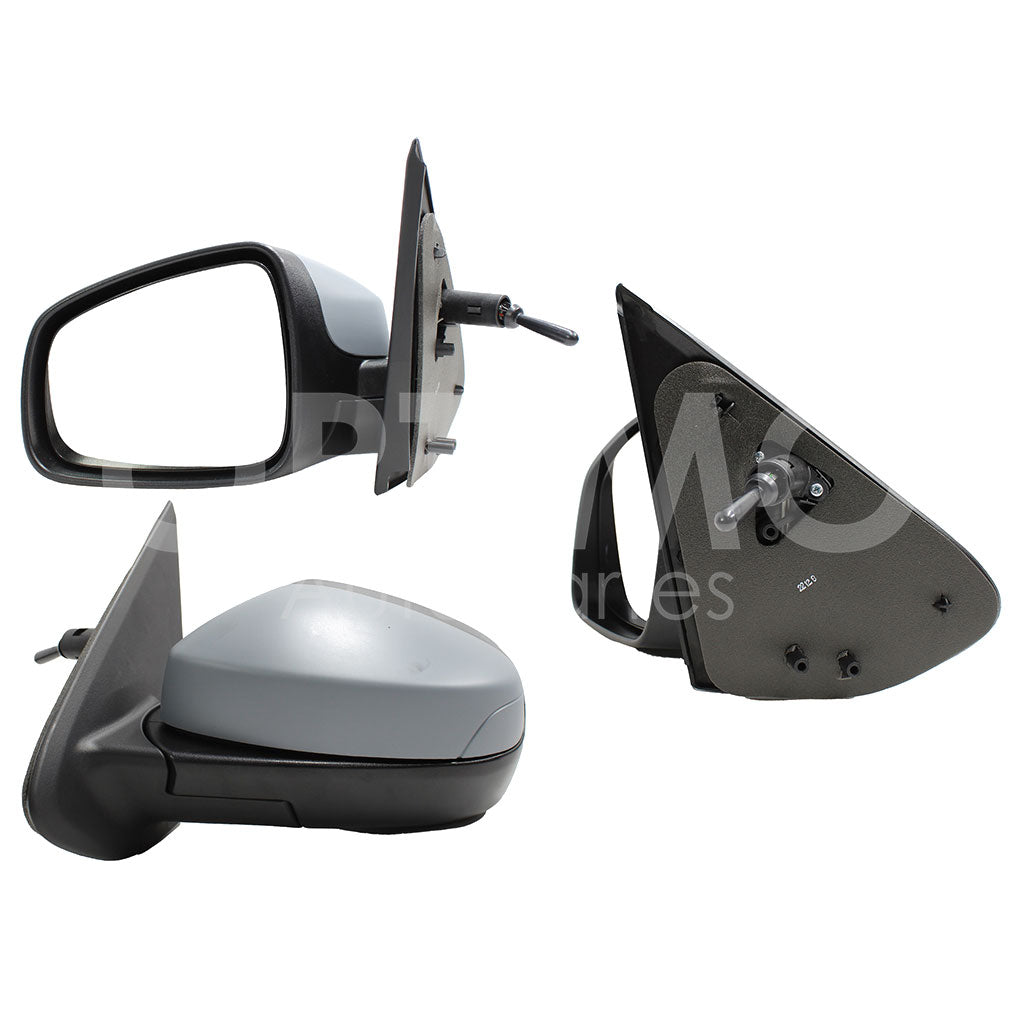 RENAULT LOGAN 2015 2016 2017 2018 2019 ESPEJO IZQ MANUAL GRIS P/PINTAR C/CONTROL (SANDERO-STEPWAY 16-19)