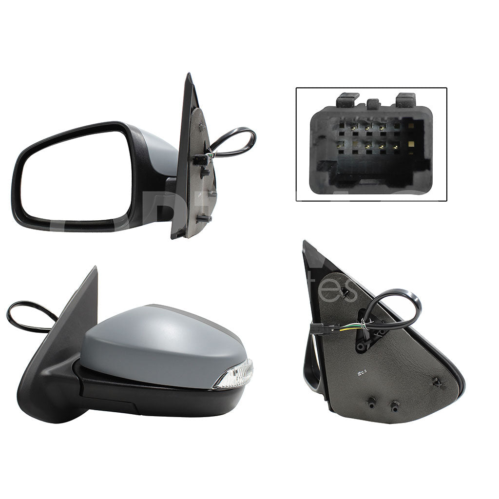 RENAULT LOGAN 2015 2016 2017 2018 2019 ESPEJO IZQ ELECT GRIS P/PINTAR C/LUZ DIRECCIONAL C/DESEMPAÑANTE (7PINES) (SANDERO-STEPWAY 16-19)