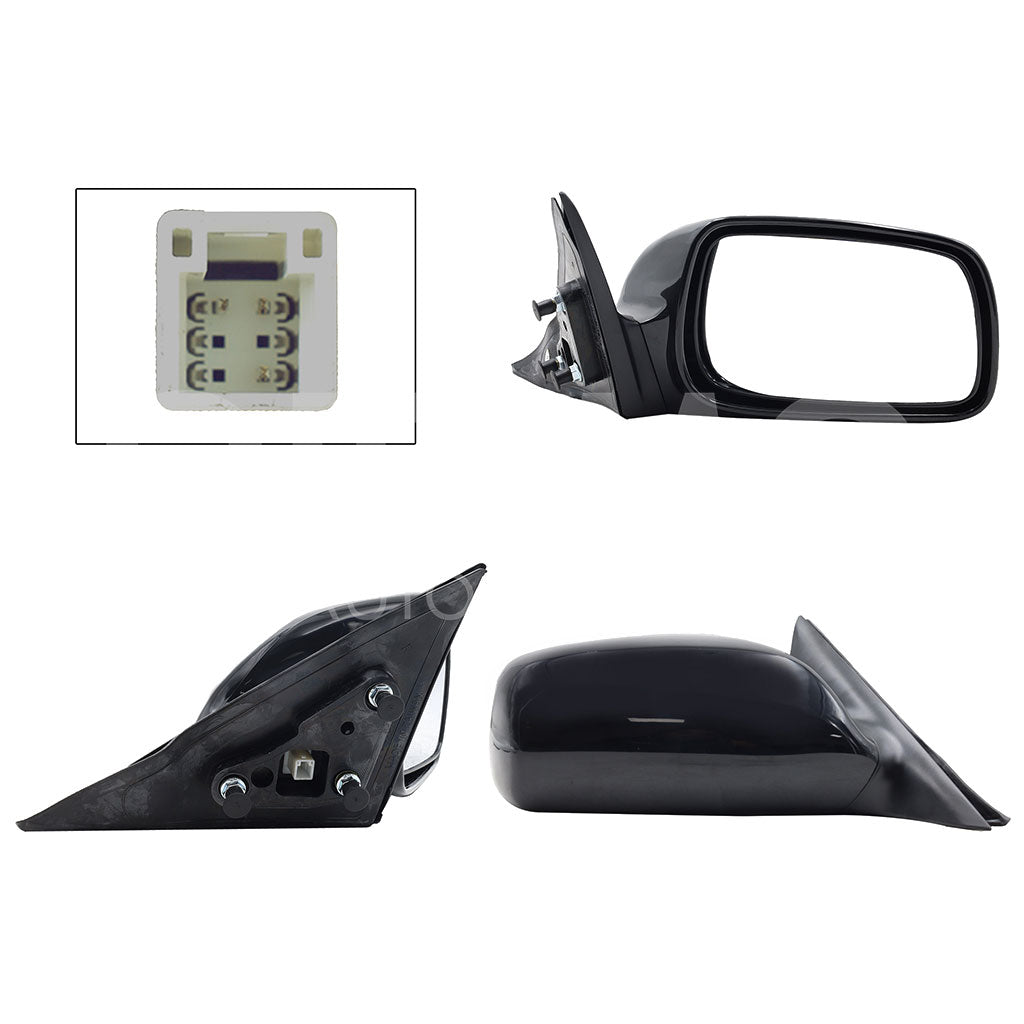 TOYOTA CAMRY 2007 2008 2009 2010 2011 ESPEJO DER ELECT NEGRO P/PINTAR (3PINES)