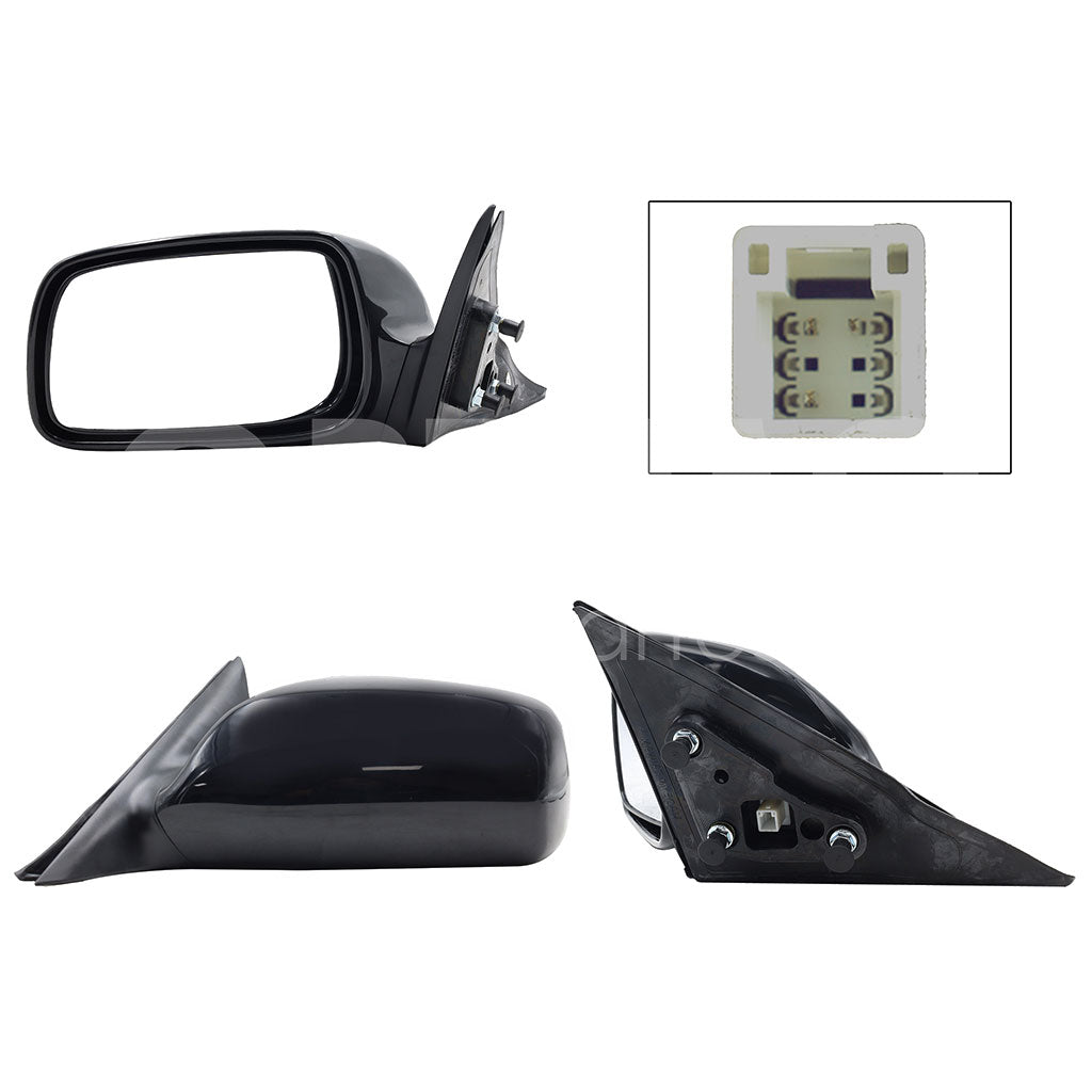 TOYOTA CAMRY 2007 2008 2009 2010 2011 ESPEJO IZQ ELECT NEGRO P/PINTAR (3PINES)