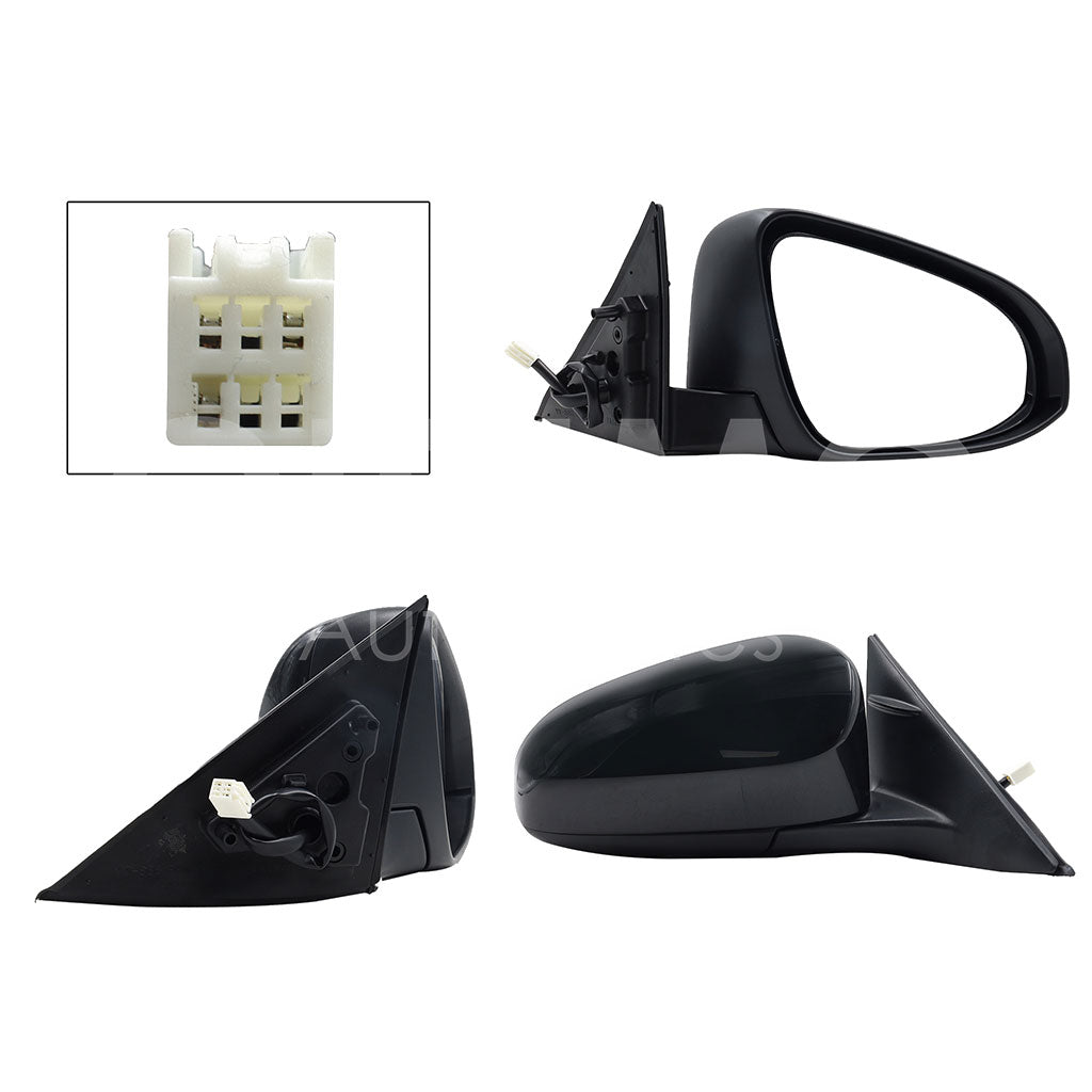 TOYOTA CAMRY 2012 2013 2014 ESPEJO DER ELECT NEGRO P/PINTAR (3PINES)