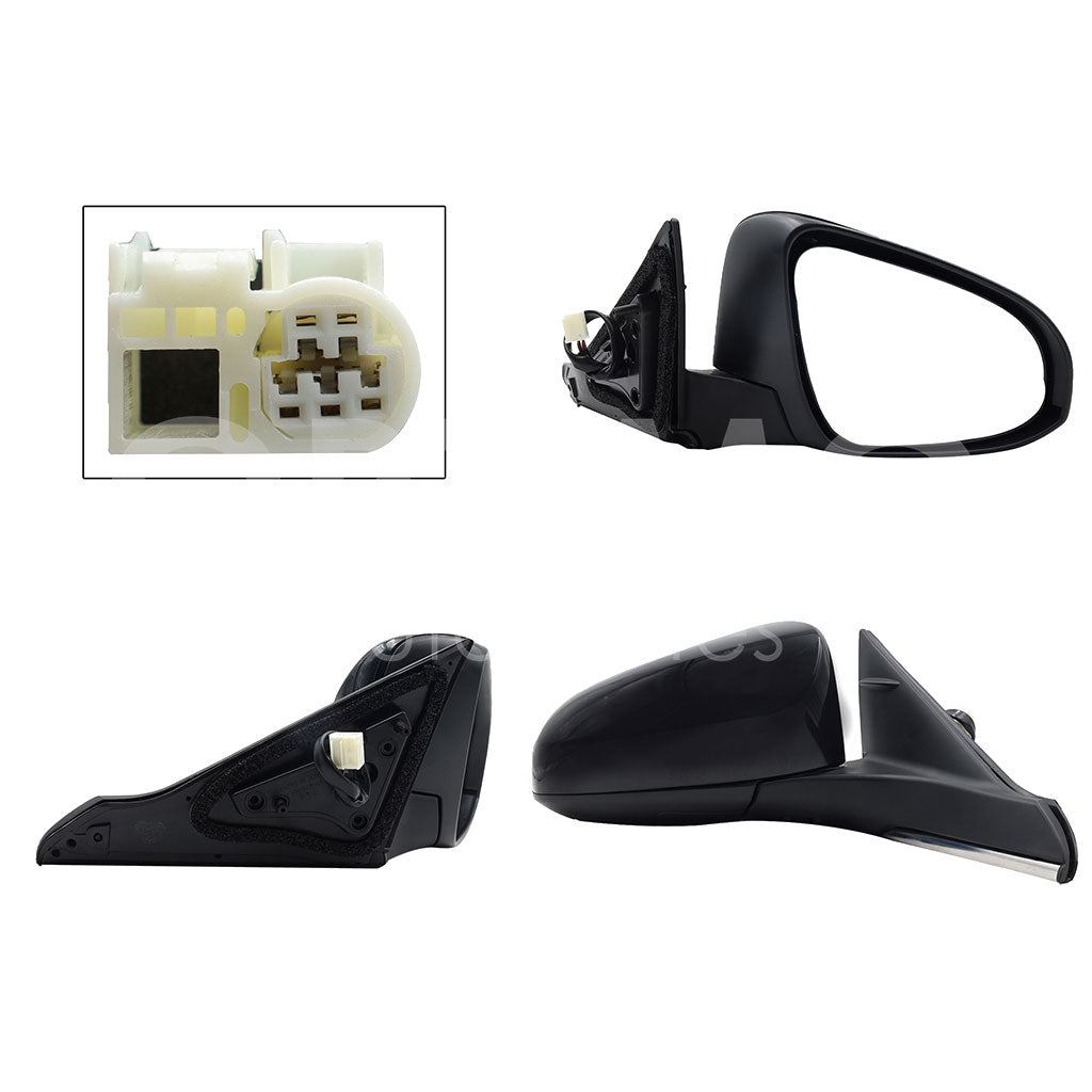 TOYOTA CAMRY 2015 2016 2017 ESPEJO DER ELECT NEGRO P/PINTAR C/DESEMPAÑANTE (5PINES)