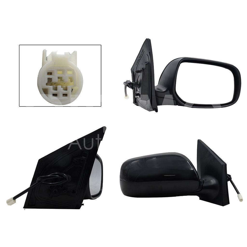 TOYOTA COROLLA 2009 2010 2011 2012 2013 ESPEJO DER ELECT NEGRO P/PINTAR (3PINES)