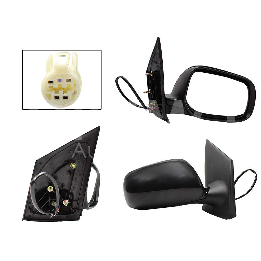 TOYOTA YARIS SEDAN 2006 2007 2008 2009 2010 2011 2012 2013 2014 2015 ESPEJO DER ELECT NEGRO P/PINTAR (3PINES) 4PTAS