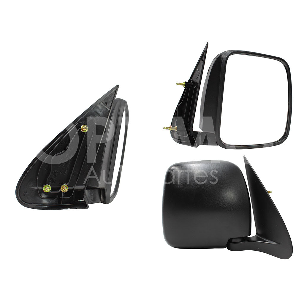 TOYOTA HIACE 2005 2006 2007 2008 2009 2010 2011 2012 2013 2014 2015 2016 2017 2018 2019 ESPEJO DER MANUAL NEGRO POROSO (BASE INT PLASTICO)
