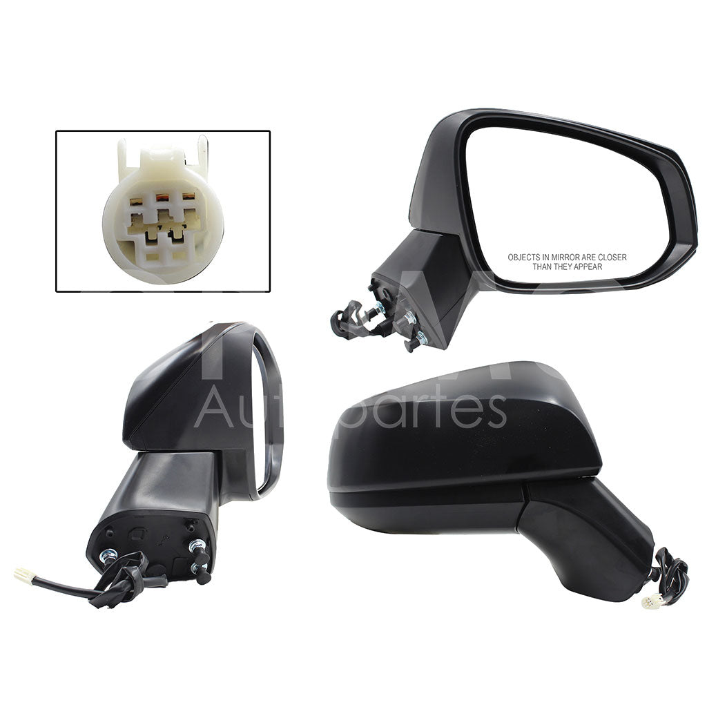 TOYOTA RAV-4 2019 2020 2021 2022 2023 2024 ESPEJO DER ELECT NEGRO POROSO (3PINES) (VERSION LX)