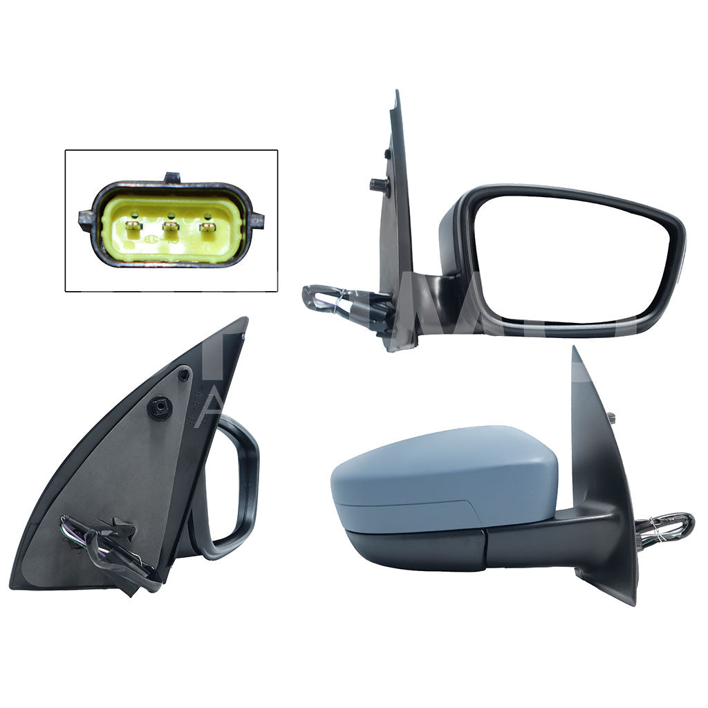 VOLKSWAGEN GOL 2008 2009 2010 2011 2012 ESPEJO DER ELECT GRIS P/PINTAR (3PINES)