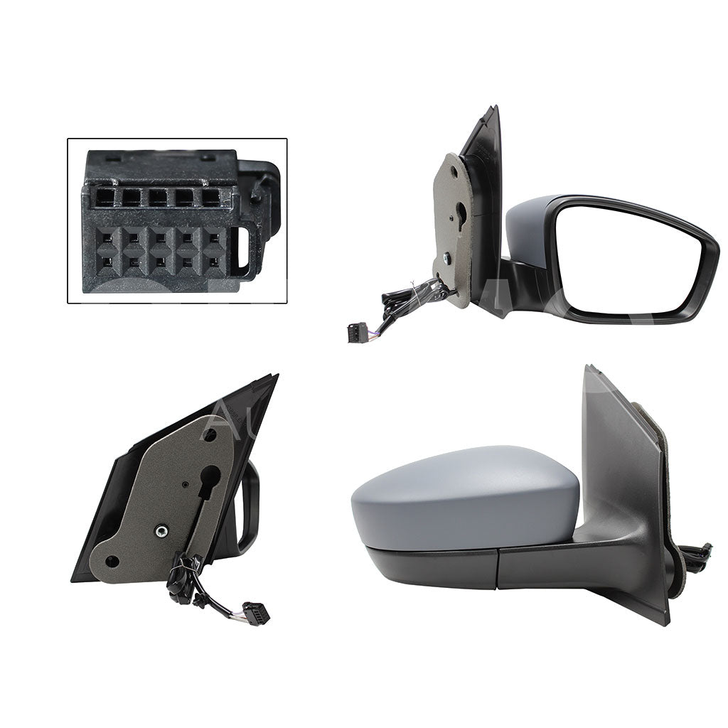 VOLKSWAGEN VENTO 2014 2015 ESPEJO DER ELECT GRIS P/PINTAR C/DESEMPAÑANTE (5PINES)