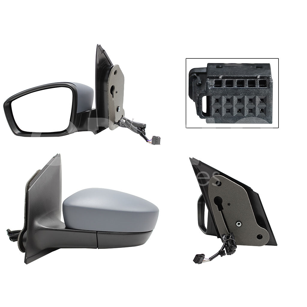 VOLKSWAGEN VENTO 2014 2015 ESPEJO IZQ ELECT GRIS P/PINTAR C/DESEMPAÑANTE (5PINES)