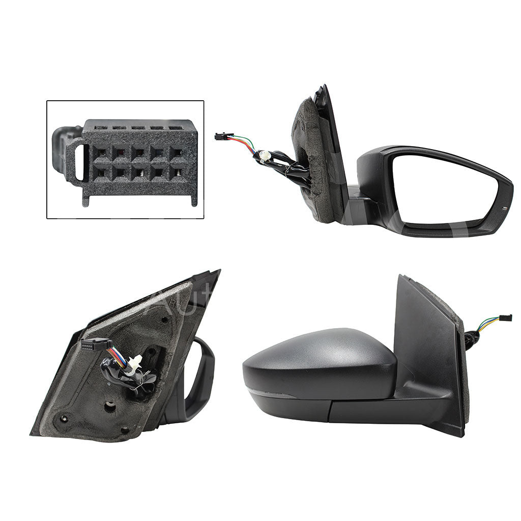 VOLKSWAGEN VENTO 2016 2017 2018 2019 2020 2021 2022 ESPEJO DER ELECT NEGRO POROSO C/LUZ DIRECCIONAL C/DESEMPAÑANTE (6PINES) (POLO 13-22)