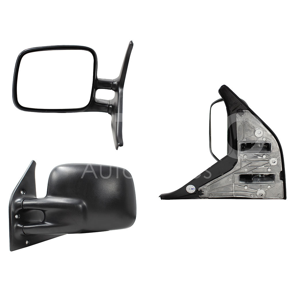 VOLKSWAGEN EUROVAN GASOLINA 2001 2002 2003 2004 ESPEJO IZQ MANUAL NEGRO POROSO (BASE INT METALICA)