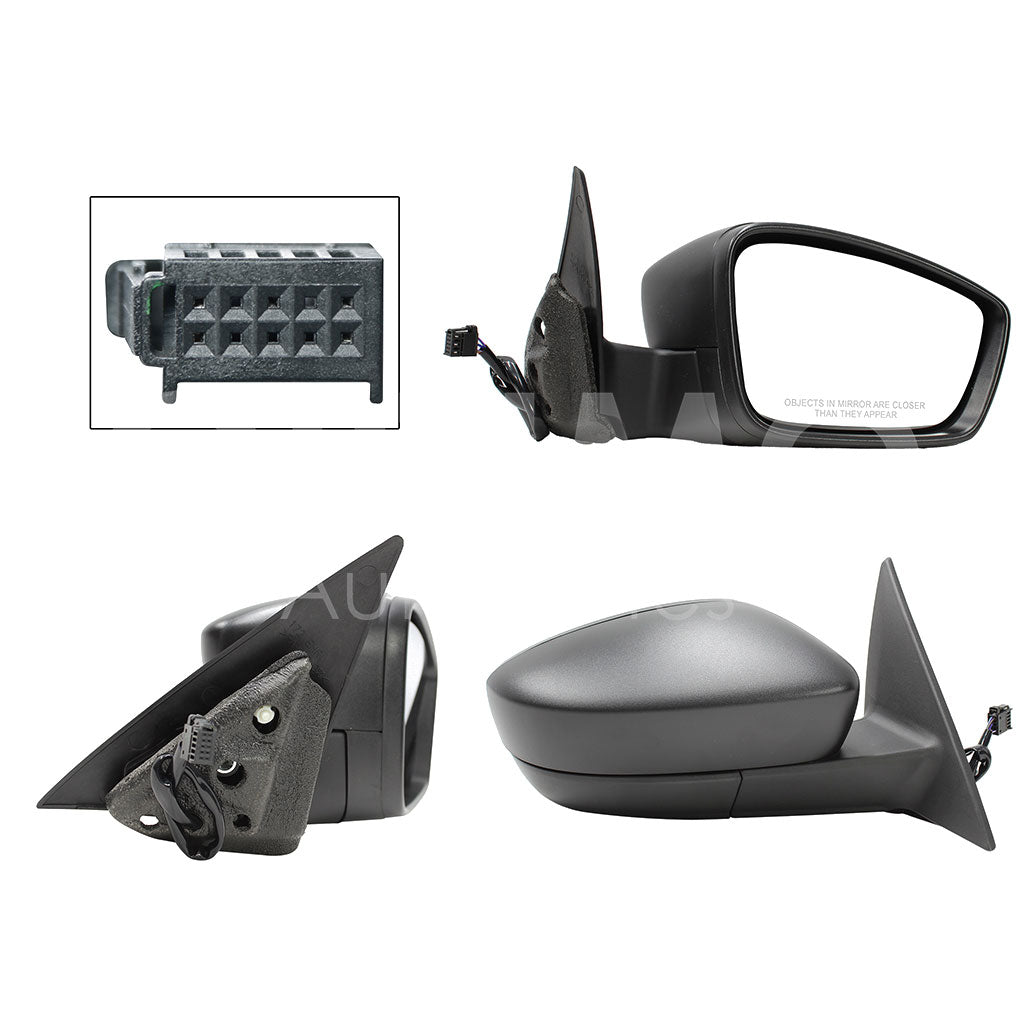 VOLKSWAGEN BEETLE 2012 2013 2014 2015 2016 ESPEJO DER ELECT NEGRO POROSO C/DESEMPAÑANTE (5PINES)