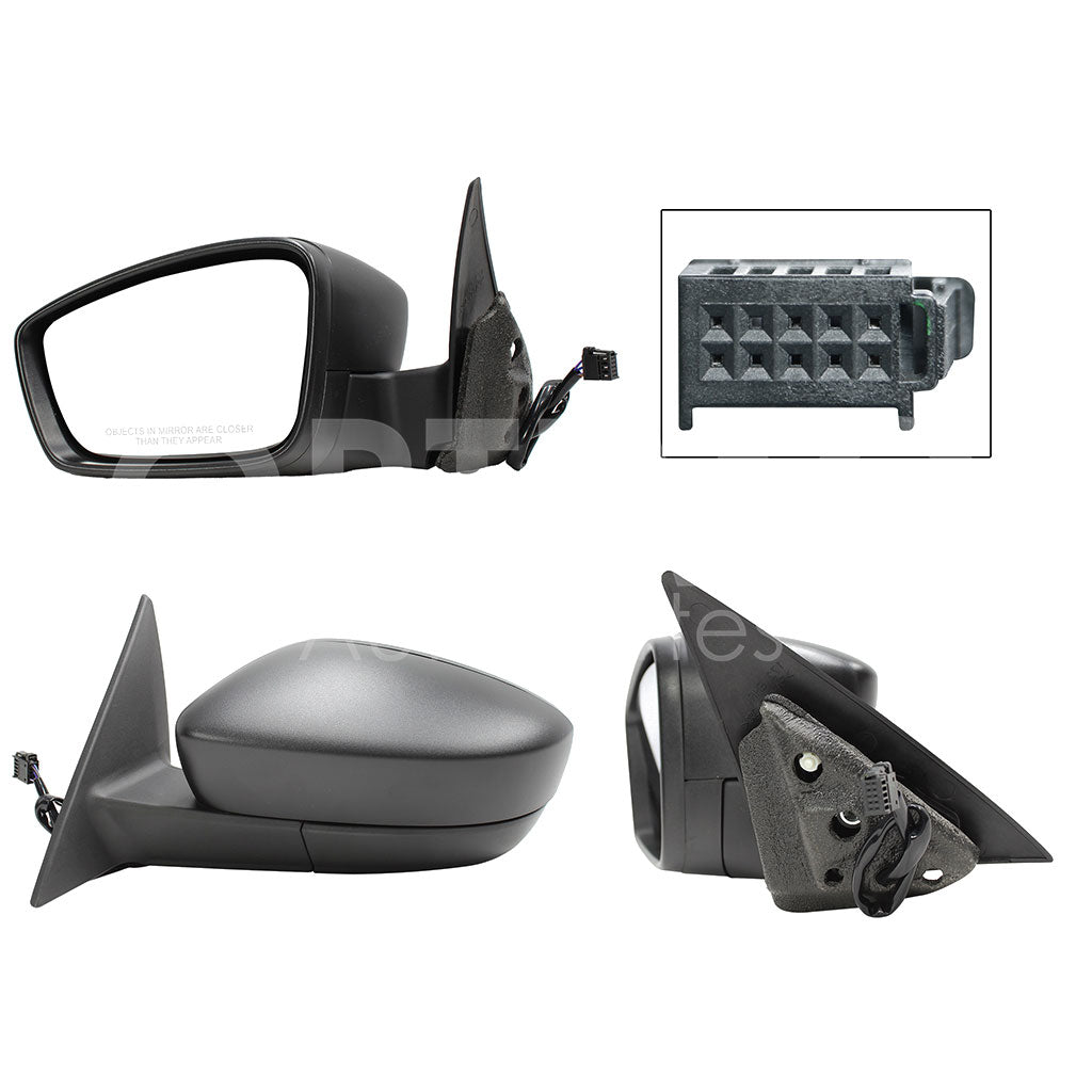 VOLKSWAGEN BEETLE 2012 2013 2014 2015 2016 ESPEJO IZQ ELECT NEGRO POROSO C/DESEMPAÑANTE (5PINES)