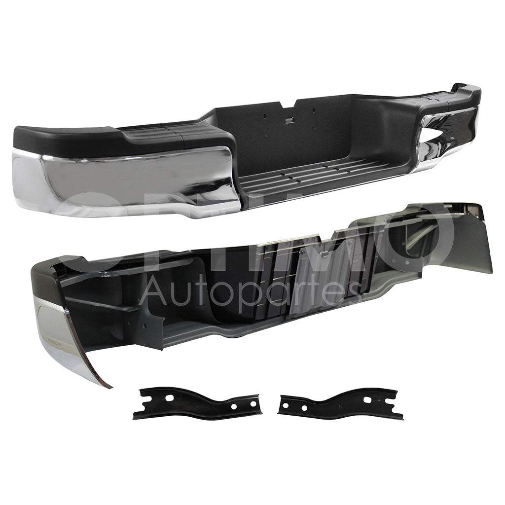 TOYOTA HILUX 2/4WD 2016 2017 2018 2019 2020 DEFENSA TRASERA CROMADA COMPLETA C/BRACKS (SENCILLA/LUJO)