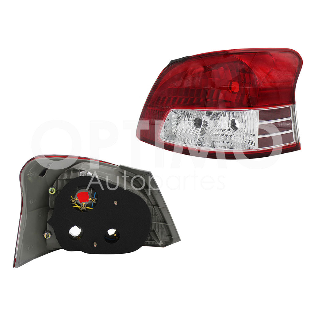 TOYOTA YARIS SEDAN 2006 2007 2008 2009 2010 2011 2012 2013 2014 2015 CALAVERA DER S/ARNES 4PTAS (ROJO/BLANCO)