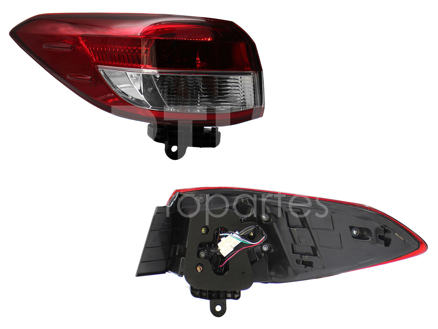 TOYOTA YARIS SEDAN 2018 2019 2020 2021 2022 CALAVERA IZQ EXT C/ARNES S/LED 4PTAS (ROJO/BLANCO)