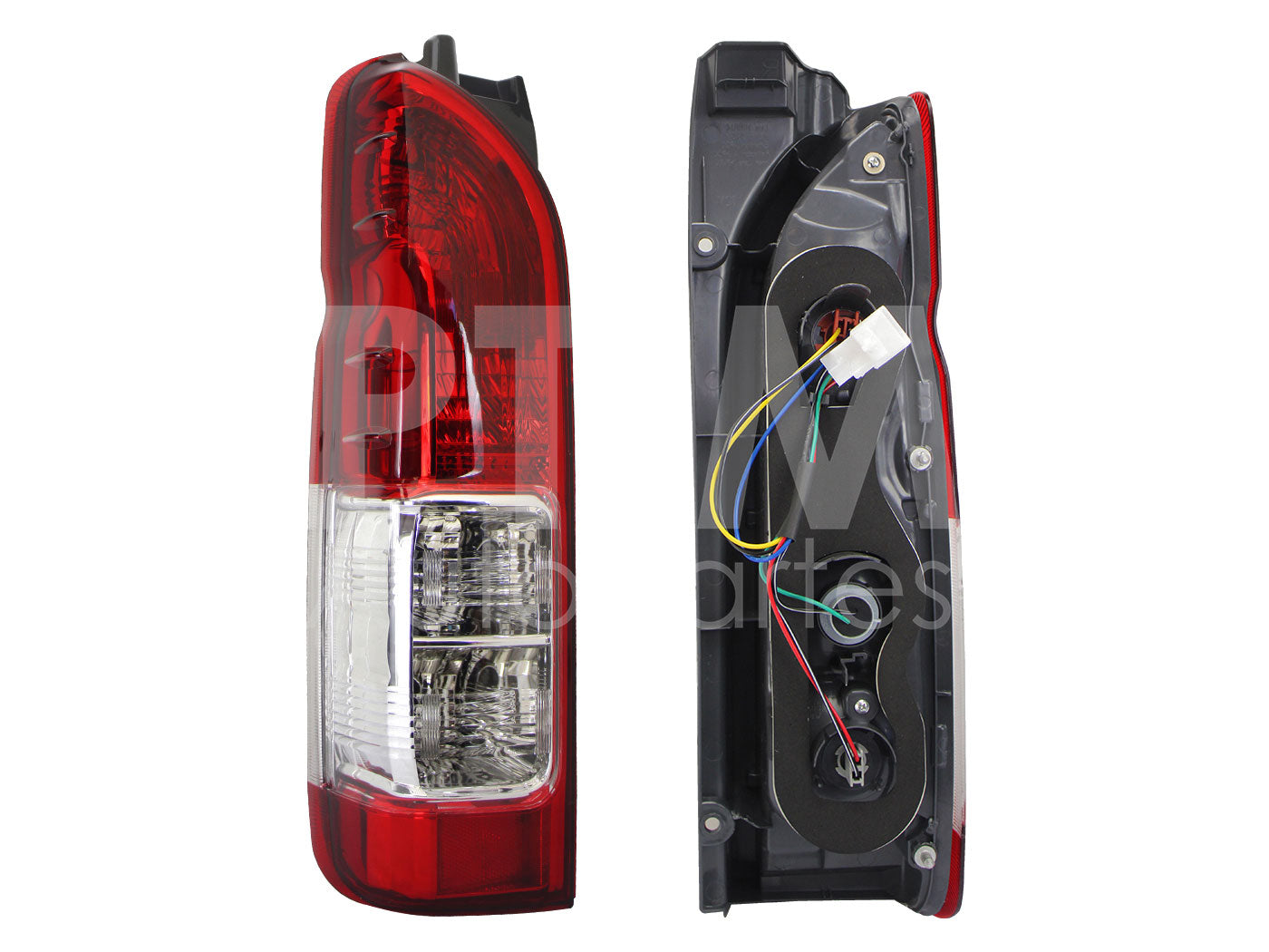 TOYOTA HIACE 2014 2015 2016 2017 2018 2019 CALAVERA IZQ C/ARNES CLARA (ROJO/BLANCO)