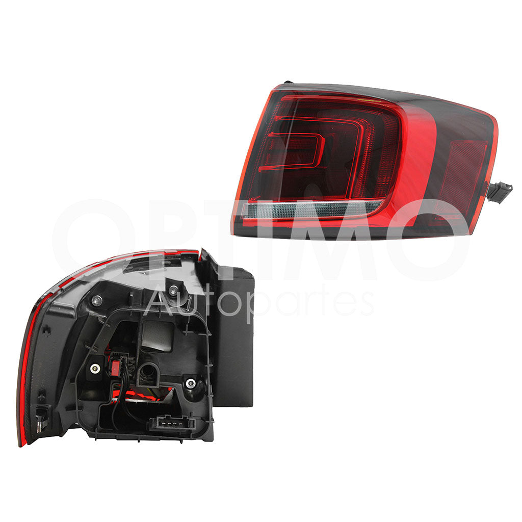 VOLKSWAGEN JETTA A6 GLI 2010 2011 2012 2013 2014 CALAVERA DER EXT S/ARNES C/LED CLARA (ROJO/BLANCO)