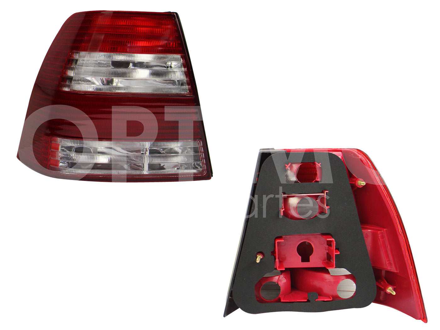 VOLKSWAGEN JETTA A4 2004 2005 2006 2007 CALAVERA IZQ S/ARNES DOBLE BLANCA (BLANCO/ROJO/BLANCO)
