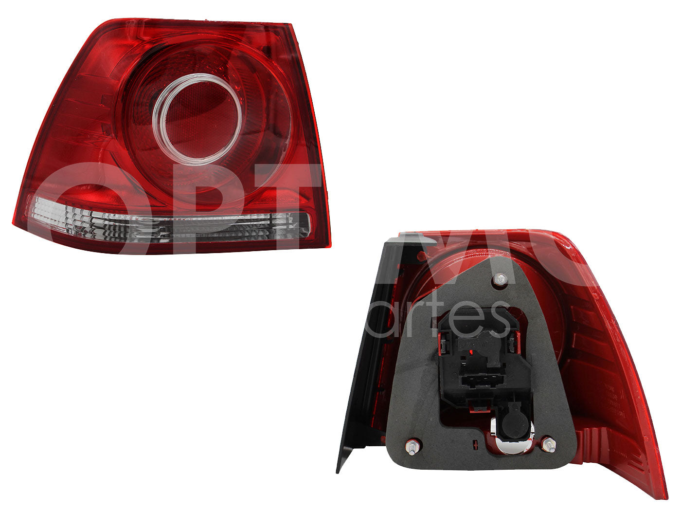 VOLKSWAGEN JETTA CLASICO 2008 2009 2010 2011 2012 2013 2014 2015 CALAVERA IZQ EXT C/ARNES CLARA (ROJO/BLANCO)