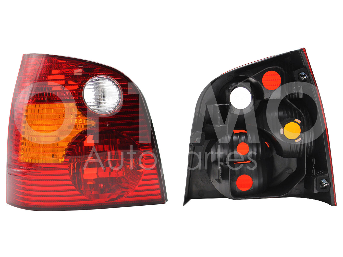 VOLKSWAGEN POLO H-BACK 2003 2004 2005 2006 2007 CALAVERA IZQ S/ARNES 5PTAS (ROJO/BLANCO/AMBAR)
