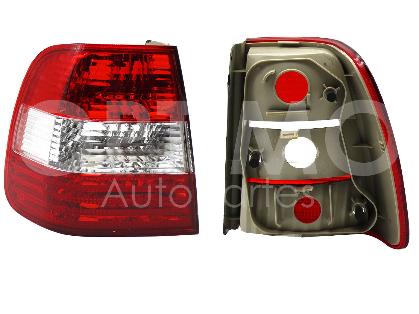 VOLKSWAGEN POLO SEDAN 2003 2004 2005 2006 2007 CALAVERA IZQ EXT S/ARNES 4PTAS (ROJO/BLANCO/ROJO)